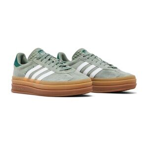 Adidas Gazelle Bold Silver Green Gum NWT NIB size 6.5